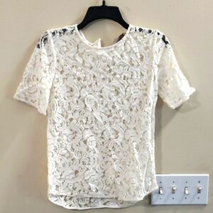 Lefton White Lace Blouse